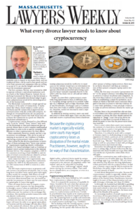 Cryptocurrency and Divorce – Jon Fields published in Mass Lawyers Weekly